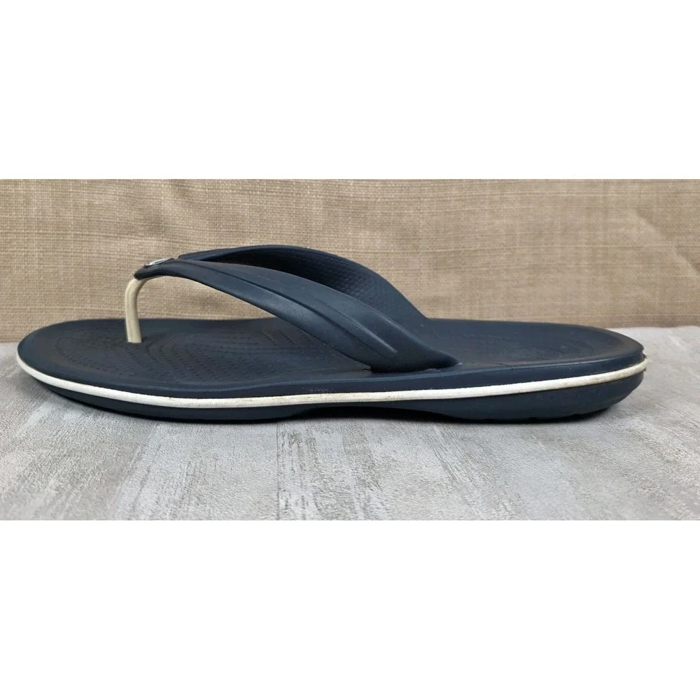 Crocs Crocband Mens 9 Womens 11 Blue Beach Pool Outdoor Flip Flops Thong Sandals